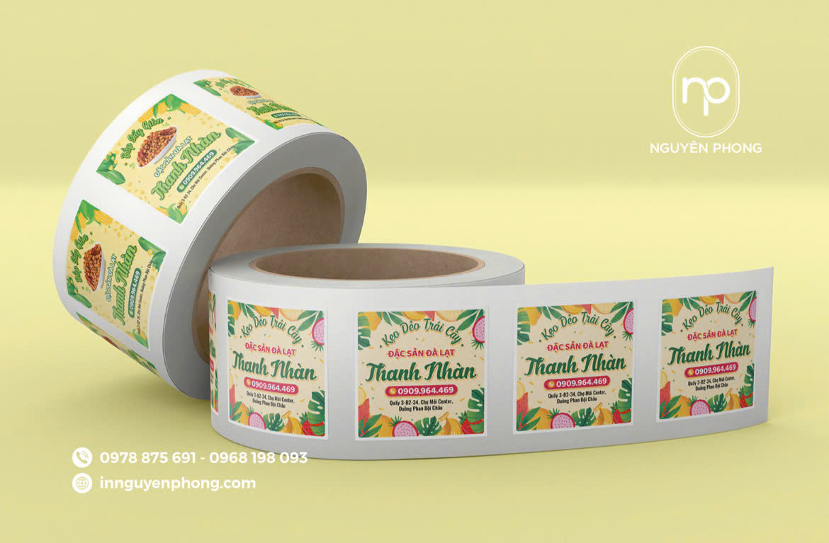 Mẫu thiết kế sticker tem phụ cung cấp thông tin